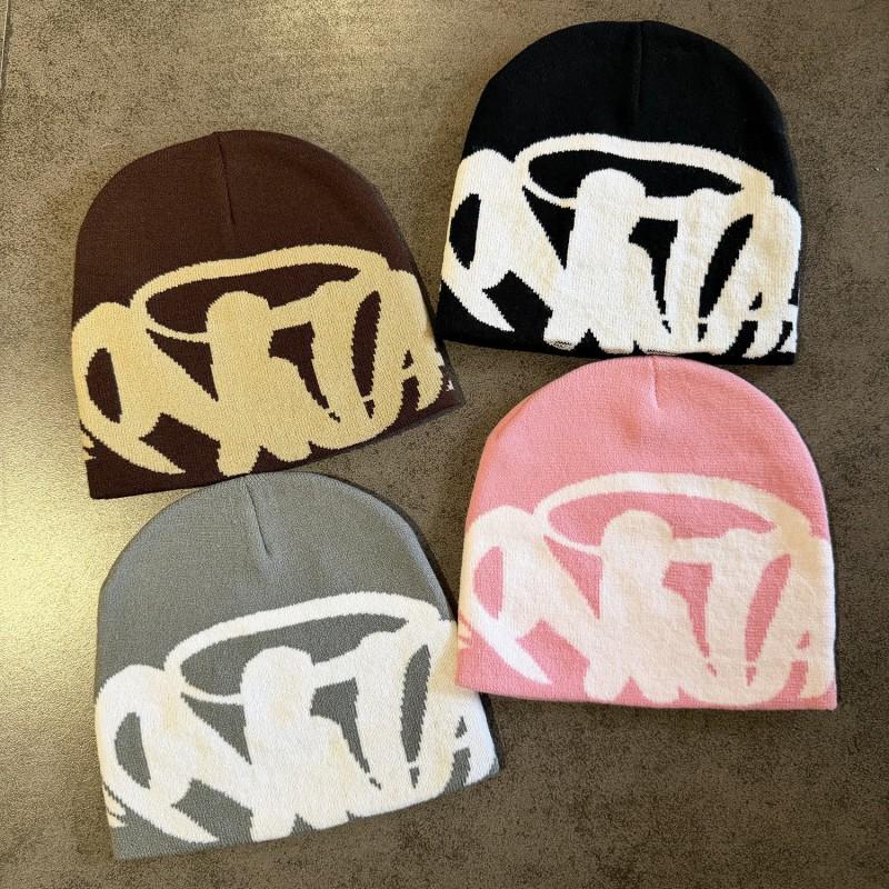 American Street Letter Knit Beanie Unisex Winter Warm Hip Hop Skateboard Earflap Cap
