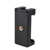 Phone Tripod Mount Adapter Phone Holder Clip with Dual 1/4 Threads Cold Shoe for Tripod Selfie