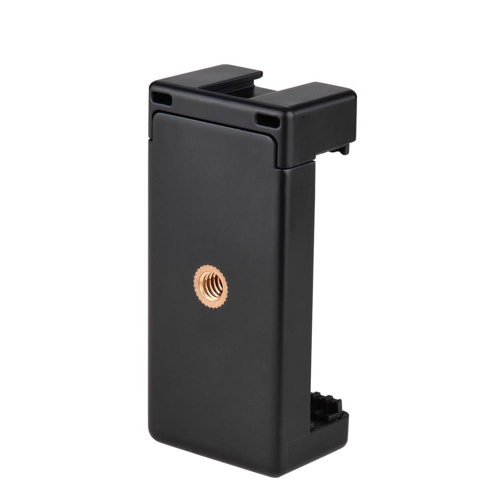 Phone Tripod Mount Adapter Phone Holder Clip with Dual 1/4 Threads Cold Shoe for Tripod Selfie