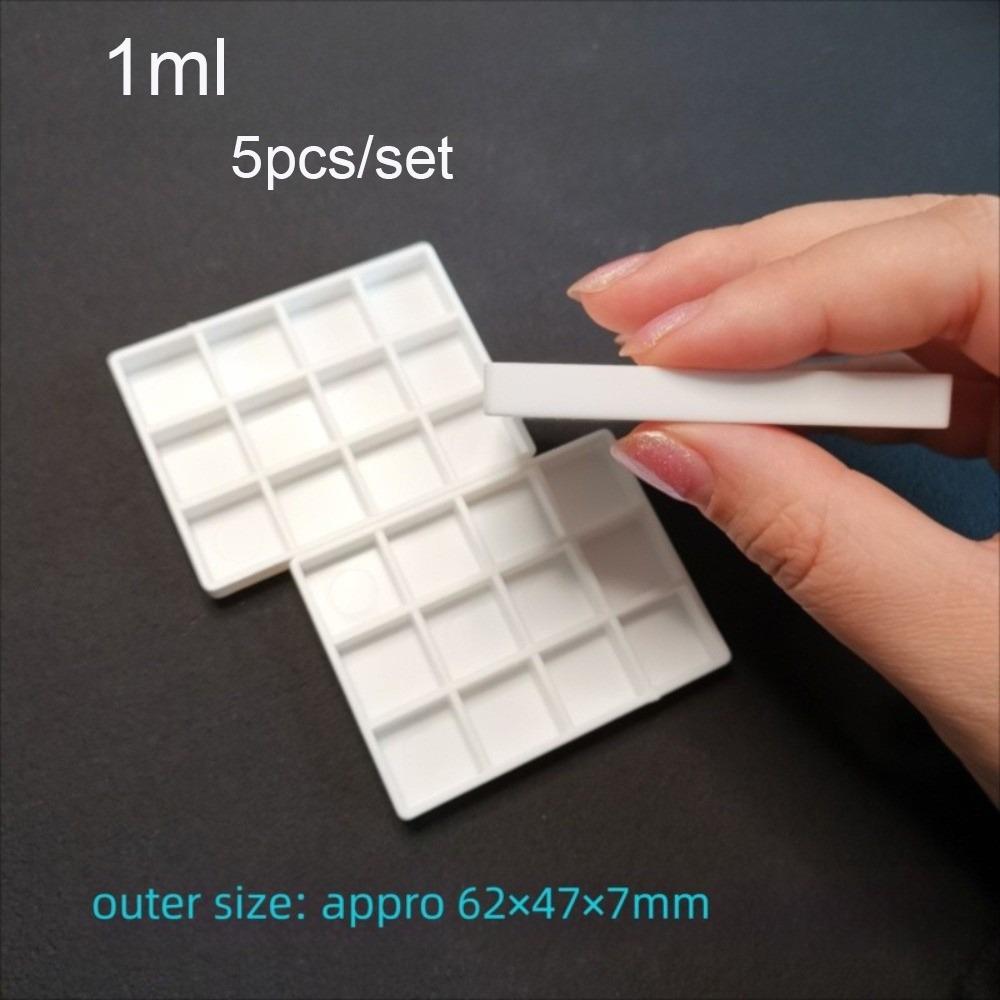 5/20/50pcs White Transparent Empty Half Tiny Pans Watercolor Pans DIY Watercolor Oil Painting