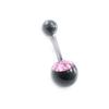 Les Trésors De Lily [I9488] - Pink 'Crystal' Body Piercing