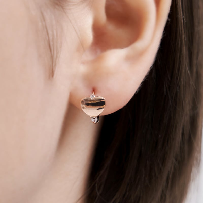 CRANNE 14K Heart Earrings (Gold Pin) C24EGP029