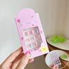 24Pcs Kids Fake Nail Kawaii Kids Fake Nail Art Stickers Set Creative DIY Nail Kit for Nail Decorations