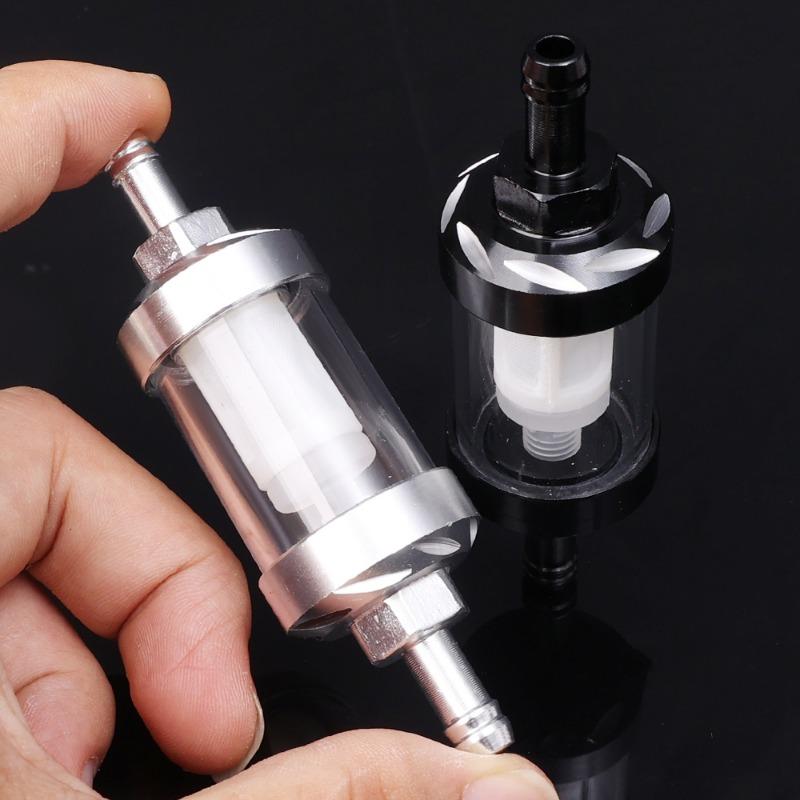 Motorcycle Fuel Filter 8mm Alloy Motorcycle Filter Cartridge Car Scooter Gasoline Filter Cup Motorcycle Modification Accessories