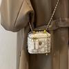 Elegant Mini Chain Bag For Women Stylish Box Design Soft Polyester With Multiple Colors