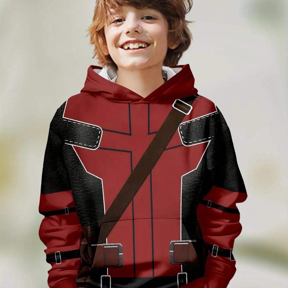 Children's Funny Series 3D Digital Print Boy Hip-hop Personality Hooded Sweatshirt