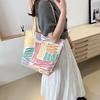 Unique Personalized Commuter Tote Bag For Women In Trendy Colorful Canvas Style