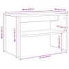 TV Stand Black Oak Effect 60 x 30 x 40 cm Engineered Wood