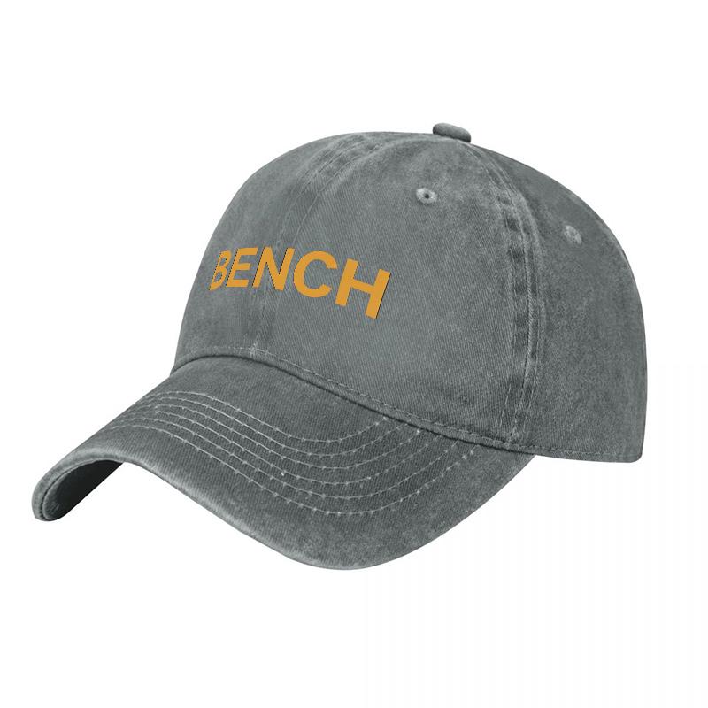 Бейсболка Bench Logo из стираного хлопка, классический крой, унисекс, регулируемая кепка с винтажной отделкой и золотой вышивкой