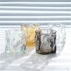 280ml/9.6oz Luxury Whiskey Glass High End Cocktail Glass Multi Colored Wine Glasses Party Bar Creative Irregular Twist Glass Cup