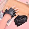 Pu Leather Fingerless Glove For Goth Punk Rock Lolita Harajuku Stage Party
