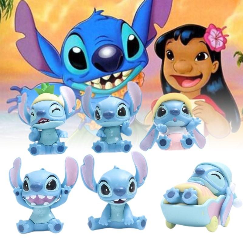 Charming Pvc Stitch Action Figures In Six Different Styles Perfect For Collectors