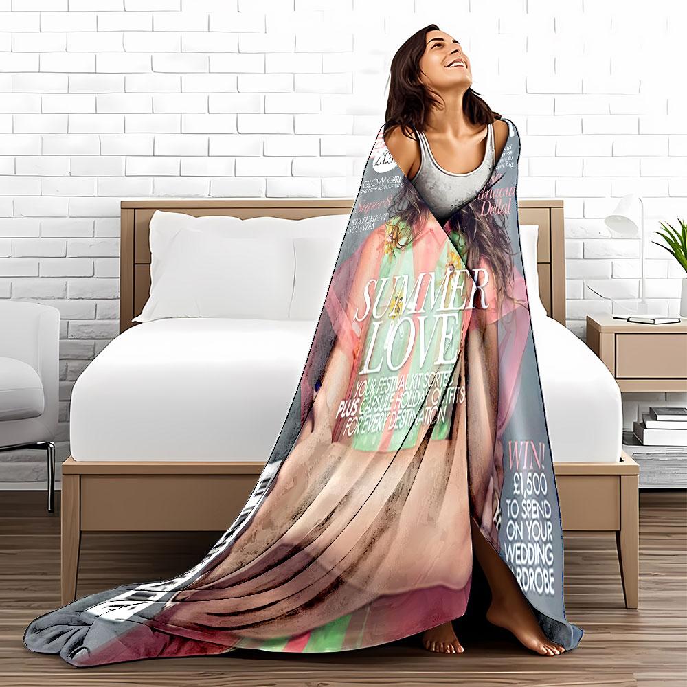 "Hello Fashion Summer Style" for all seasons blanket lunch break throw gift
