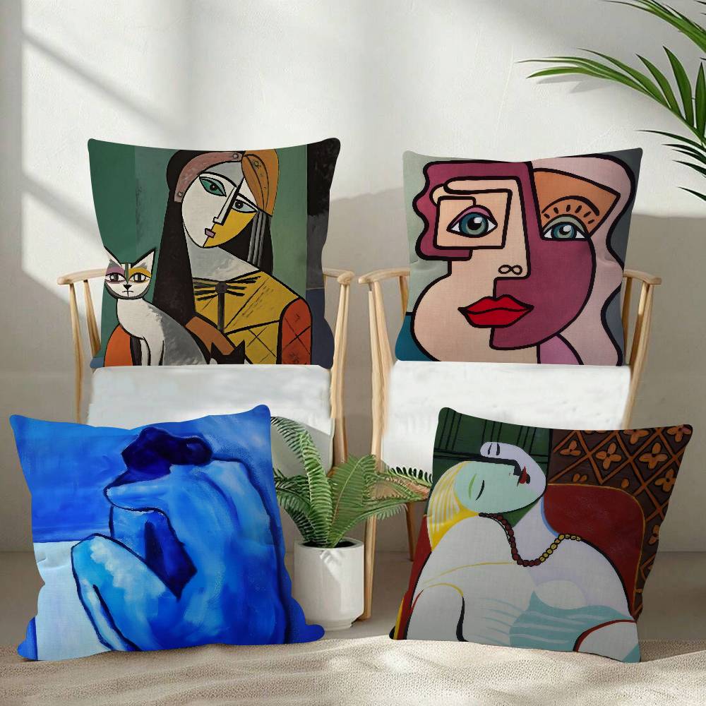 Painting art Picasso Cushion  Personalized Pillow Dust Cover Bedroom Kids Party Decoration Pillowcase Birthday Children Gift