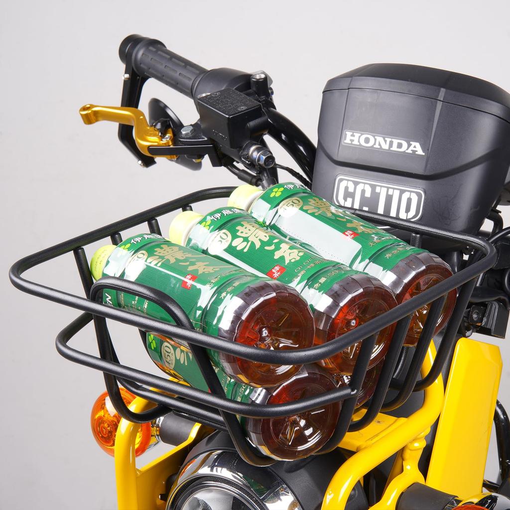 Передний багажник Nextstage для Super Cub, Cross Cub (50, 110), Передняя корзина, Корзина для мотоцикла, Черный металл, Прочная, Интегрированная, Багажник, Внешний