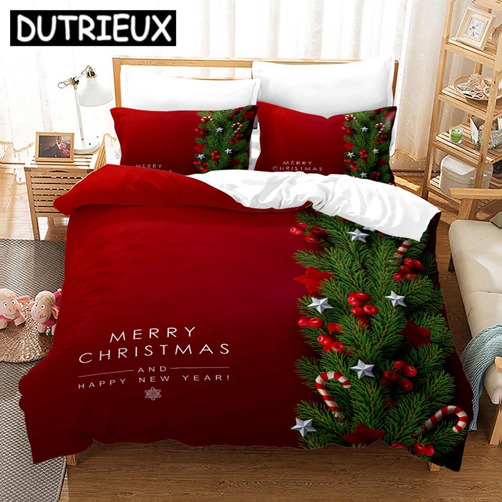 New Merry Christmas 3D Printed Bedding Set Duvet Covers Pillowcases Comforter Bedding Set Bedclothes Bed Linen 21