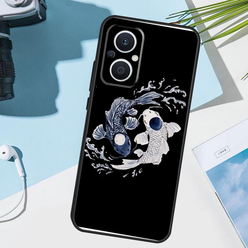 Чехол Yin Yang Koi для OPPO Reno 13F 13 12 11 F 8T 7 8 10 Pro OPPO Find X8 X6 Pro X3 X5 Lite Чехол Funda