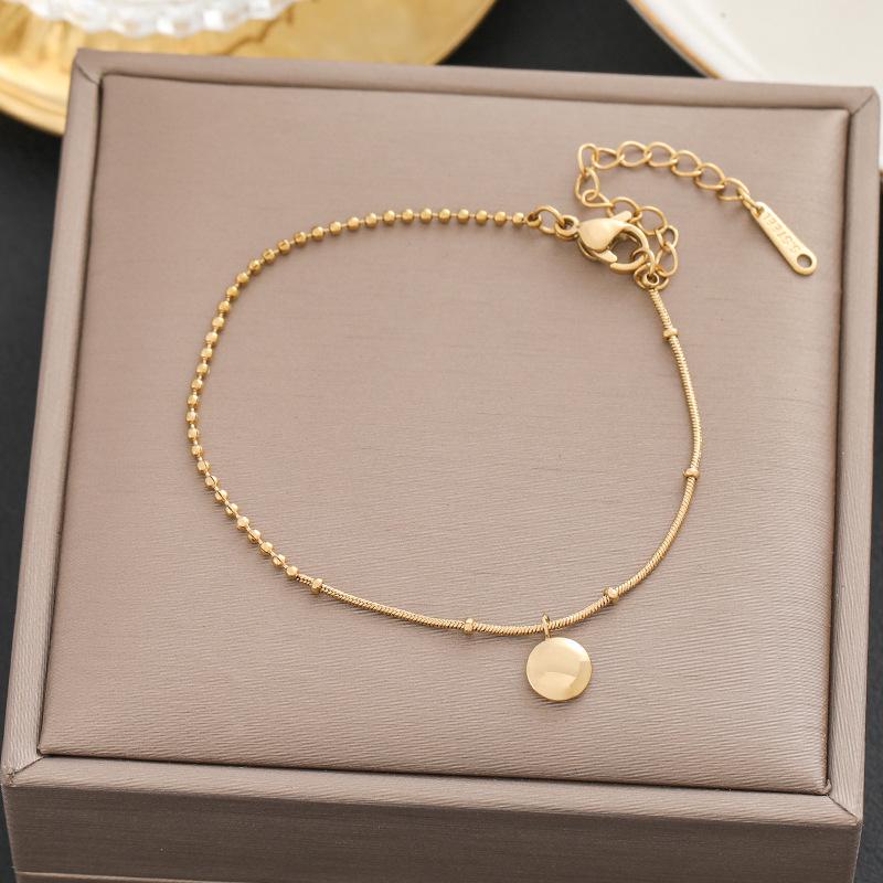 Meichen 18k Gold Non-Fading Titanium Steel Women's Fashion Bracelets - Simple, Versatile, Trendy European and American Style.