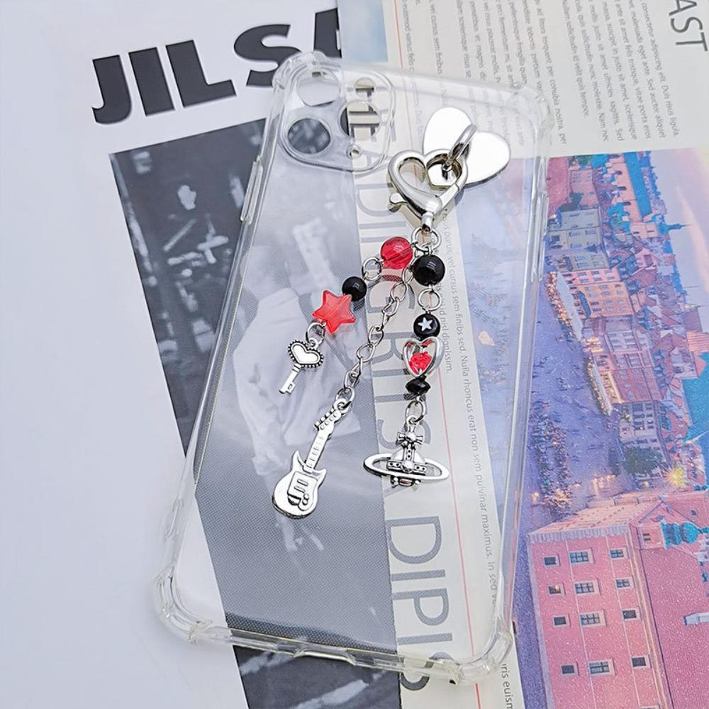 Орнамент бант мобильный телефон ремешок цепи Y2K клубника сердце бант брелок для девочек