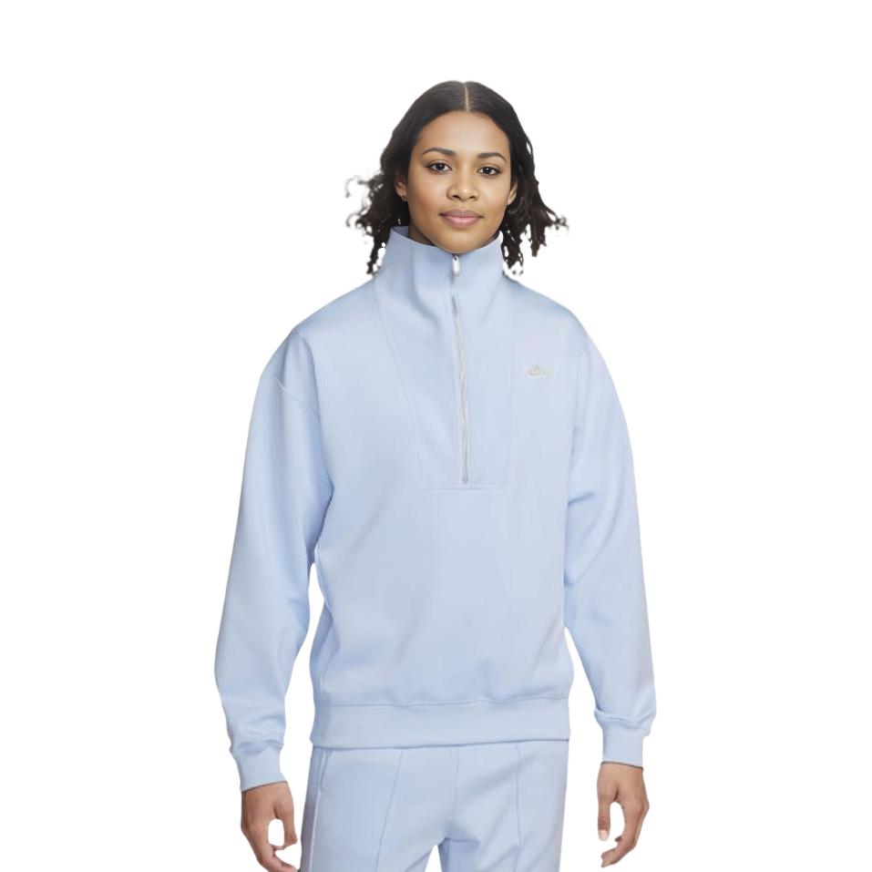 Nike Sweatshirts Men's Blue Stand Collar Moderate Regular DQ4238-425