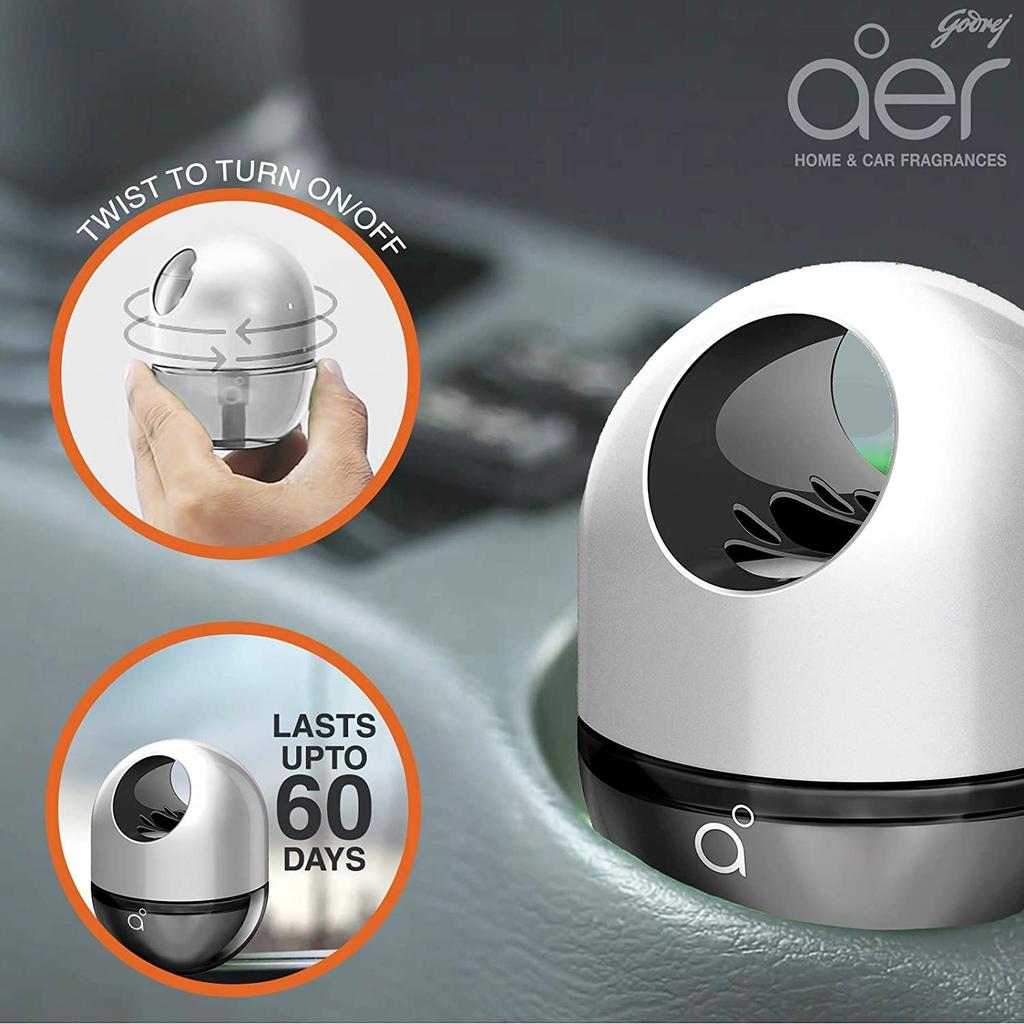 Godrej Ароматизатор для автомобиля Aer Twist Мускус После дыма 45г Долговечный Защищенный от проливания Аромат для приборной панели
