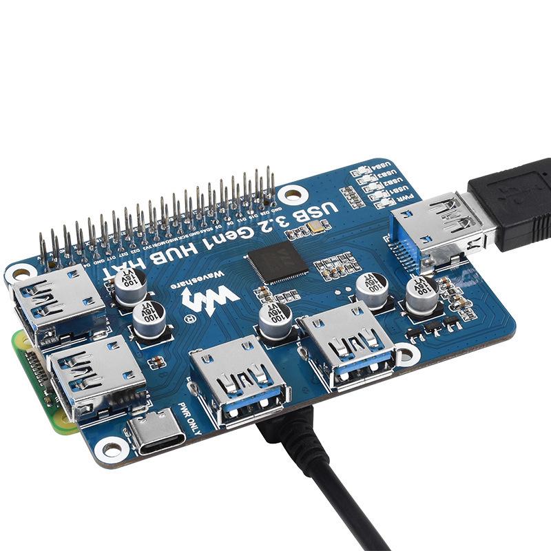 USB 3.0 Expansion Hub для Raspberry Pi 4B/3B: 4-портовая плата-разветвитель без драйверов