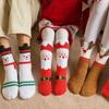 Santa Claus Cartoon Hosiery Elk Mid-Tube Socks Sweet Christmas Socks  Girls