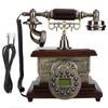 Vintage Antique Retro Caller ID Handset Desk Telephone Rotating Dial Landline for Home Office Hotel