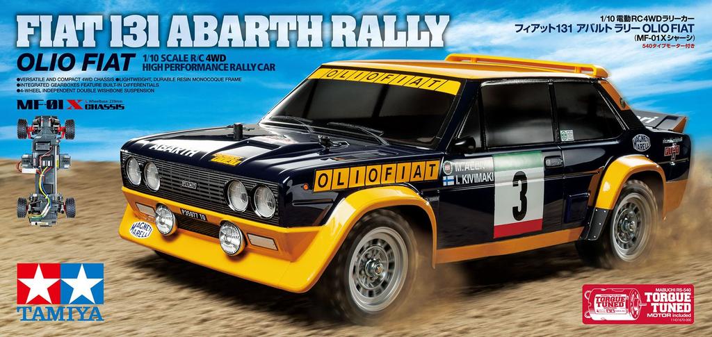 Tamiya Электрический радиоуправляемый автомобиль серии Abarth Rally OLIO FIAT 58723 1/10 №723 (Шасси MF-01X)