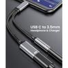 2 In 1 USB C To 3.5mm Headphone and Charger Adapter USB Type C To Aux Jack with PD 60W Fast Charging for iPhone 15 Pro Max Plus
