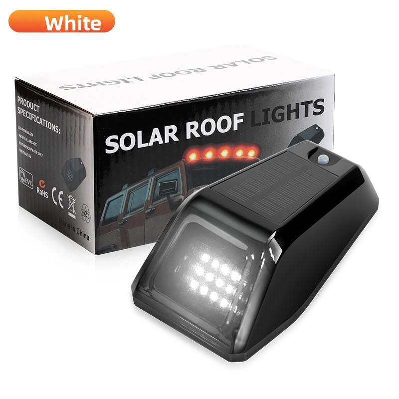 LED Solar Powered Cab Lights Punch-Free Wireless Truck Roof Lights Truck Pickup Warning Light for Pickup Trucks SUV Motorcycles