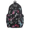 Школьный рюкзак для средней школы, женский, с принтом граффити, мужской, большой вместимости, дорожный рюкзак