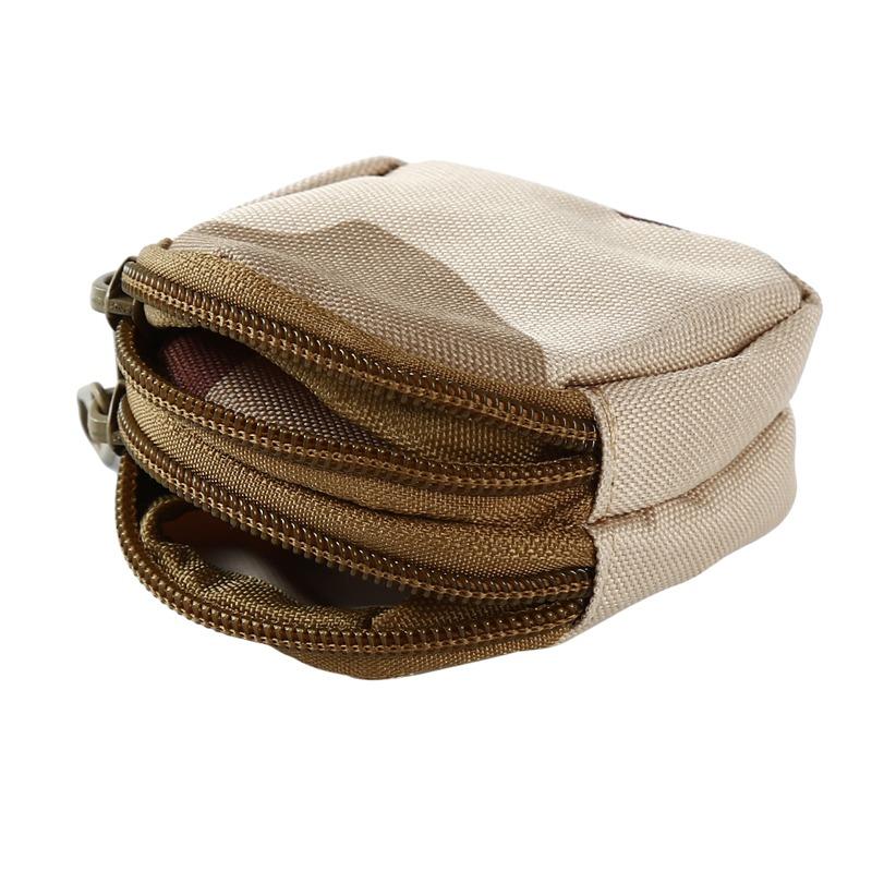 Открытый походный военный тактический мини-водонепроницаемый поясной мешок двухслойный кошелек для монет