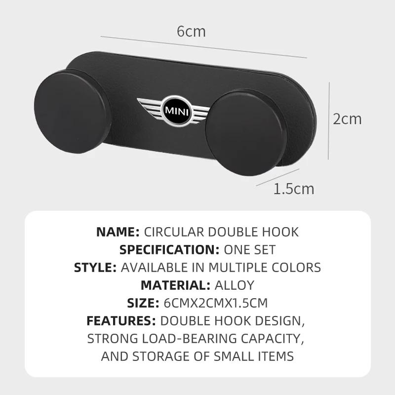 UFN5 Car Interior Double Hook Organizer Back Seats Headrest Hanger Hook For BMW Mini Cooper R56 R50 R53 R60 2011 2012 2013 2018 2019