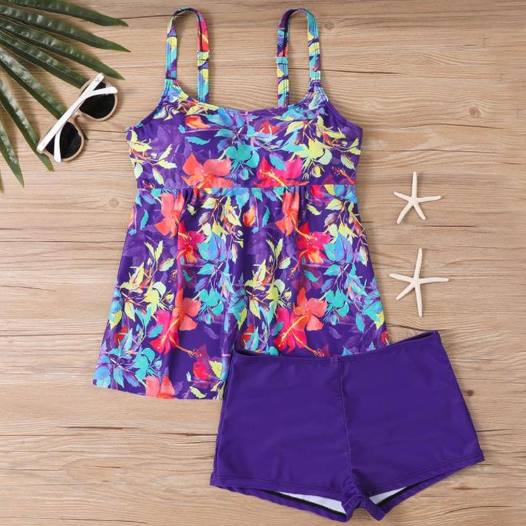 Женский сексуальный приталенный купальник с принтом на слинге и раздельном бикини плюс размер купальника (Два куска)