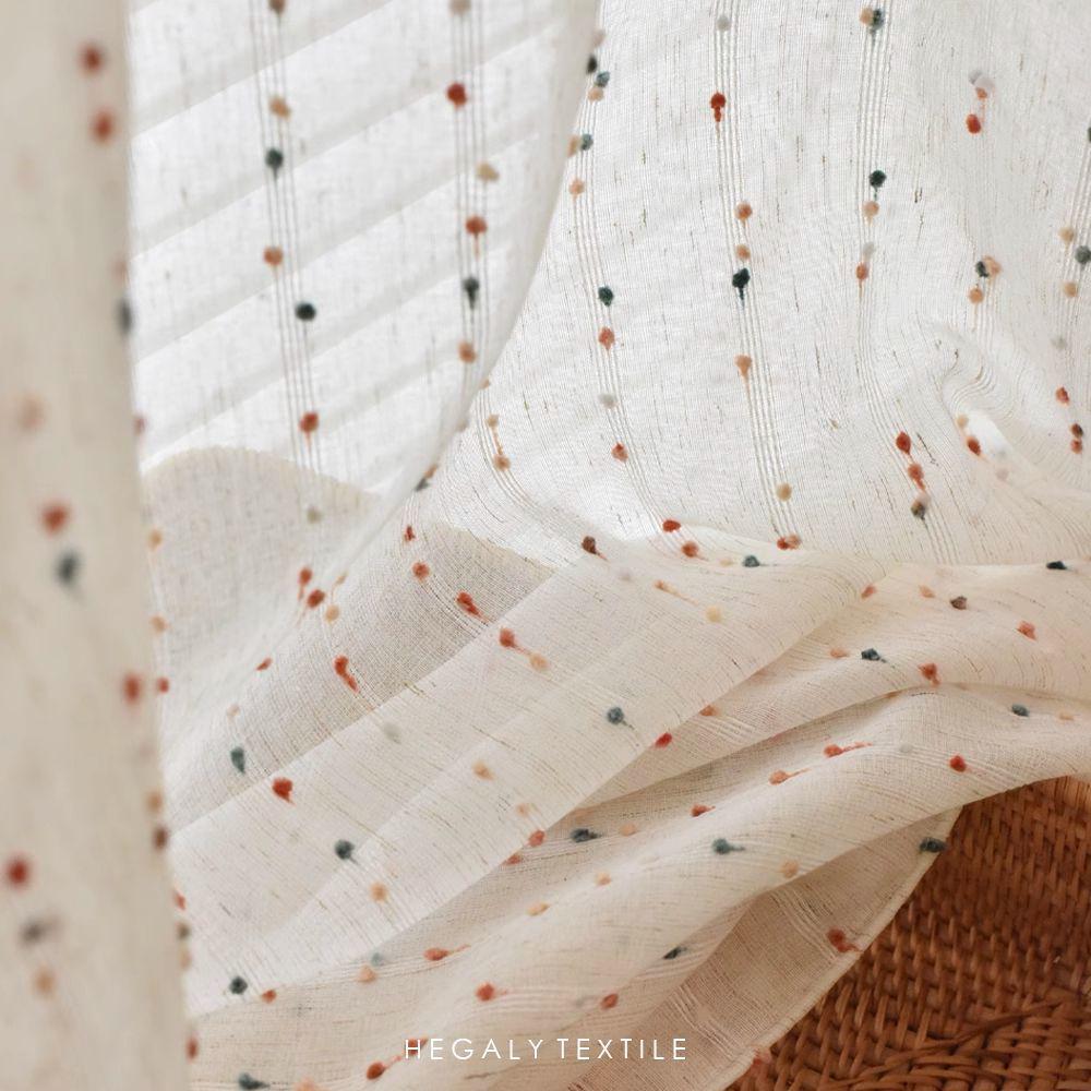 Полупрозрачные Радужные Конфетные Пряжевые Шторы: Легкий, милый солнцезащитный козырек для спальни или балкона