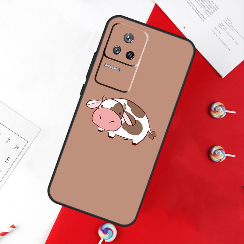 Мультяшный Милый Чехол с Пятнышками Коровы для Xiaomi 15 Ultra 13 14 11T 12T 13T 14T Pro POCO X7 Pro X3 X5 X6 M6 F5 F6 Pro Чехол