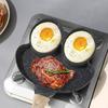 Omelette Pan 4-Cup Non-Stick Egg Frying Mold Heart-Shaped Mini Cooker Pan with Wooden Handle