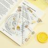 4pcs/set Acrylic Soft Ruler Set Office Supplies Straight Ruler Creative Set Square  Cute