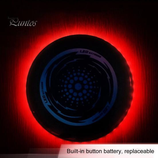 Kids Soft Flying Disc Toy Light-up Throwing Disc Game Outdoor Garden Lawn LED Flying Saucer Parent-child Family Game Boys Girls Gift