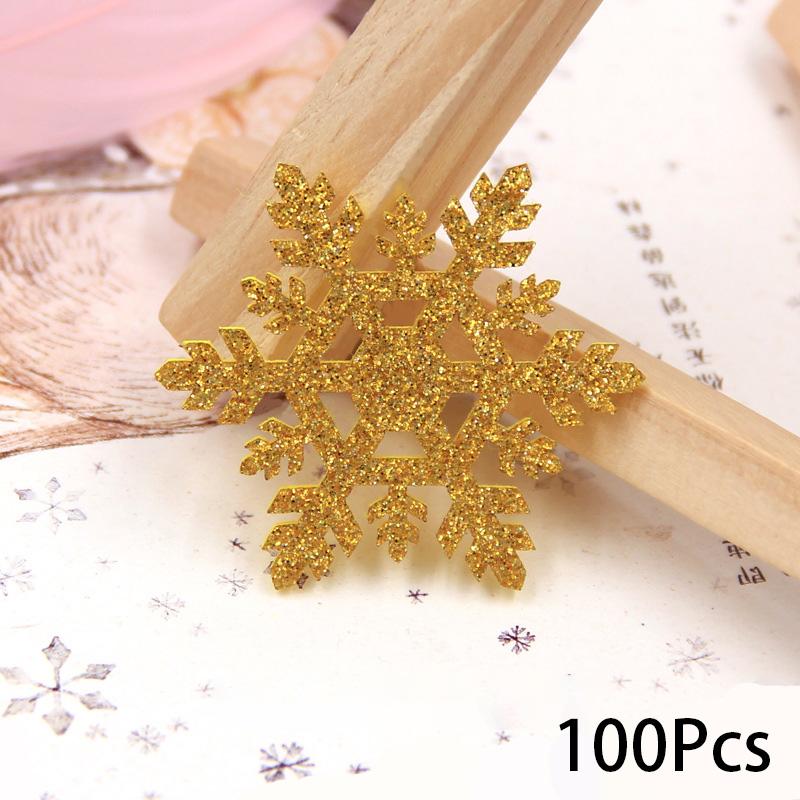 Christmas Snowflake Ornaments Blue Xmas Decoration Christmas Tree Pendent DIY Craft Home Decoration
