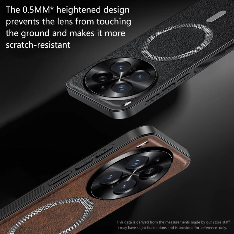 Для Vivo X300 и X300 Pro Чехол Магнитный Элегантный Кожаный Износостойкий Полностью Закрывающий Объектив Нескользящий Защита Края Чехол