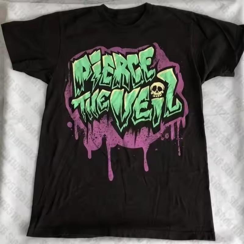 Винтажная мужская футболка унисекс Pierce The Veil с принтом черепа, хлопок, размеры S-4XL