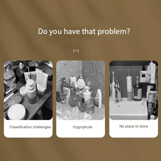 Стеллаж для хранения в ванной комнате, прозрачный акриловый волнистый дизайн, легко чистится, компактный настенный органайзер для мыла для ванной комнаты