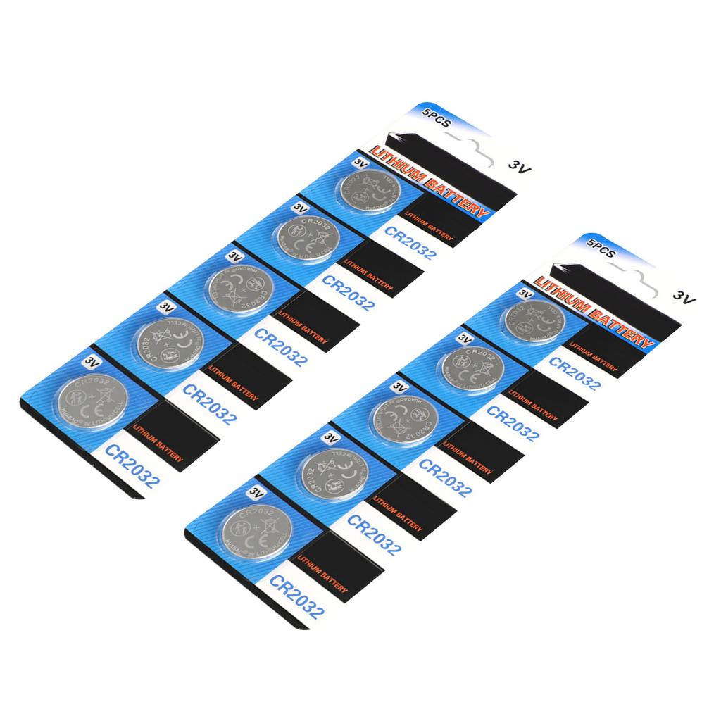 5/10 шт. CR2032 3 В литиевая батарейка-таблетка для часов, датчиков температуры, бутылок с водой, пультов дистанционного управления, игрушек