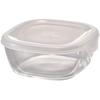 HARIO (Hario) Made in Japan Heat-Resistant Glass Storage Containers, Square, 250ml, BUONO kitchen KST-25-TW, Set of 6, Clear