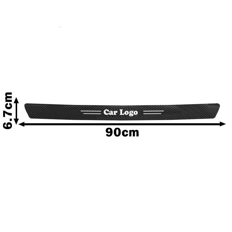 QDJ1  Car Door Threshold Scuff Plate Carbon Fiber Decals Stickers For Toyota RAV4 Corolla Camry Frontier Supra C-HR Hilux Tacoma Prado