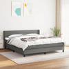 3129810 vidaXL Divan Bed with Mattress Dark Grey 180x200cm Fabric