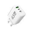 1 шт. EU/US вилка 65 Вт USB-зарядное устройство Type C PD 3 порта Быстрая зарядка Адаптер для мобильного телефона Quick Charge 3.0 Для аксессуаров телефона