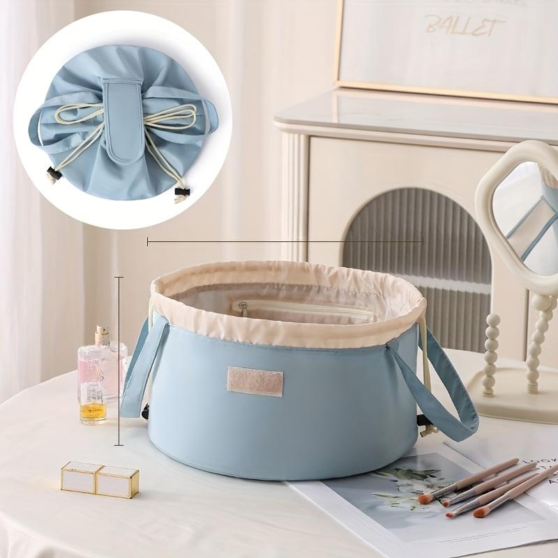 1 шт. Роскошная косметичка-Большая вместимость,Портативный дорожный органайзер с золотистыми молниями,Прочная ткань для туалетных принадлежностей и предметов первой необходимости,Дорожная косметичка